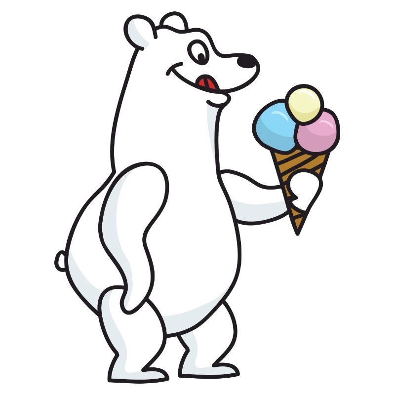 Eisbär Eiskrem Eiscreme Kugeleis Winter