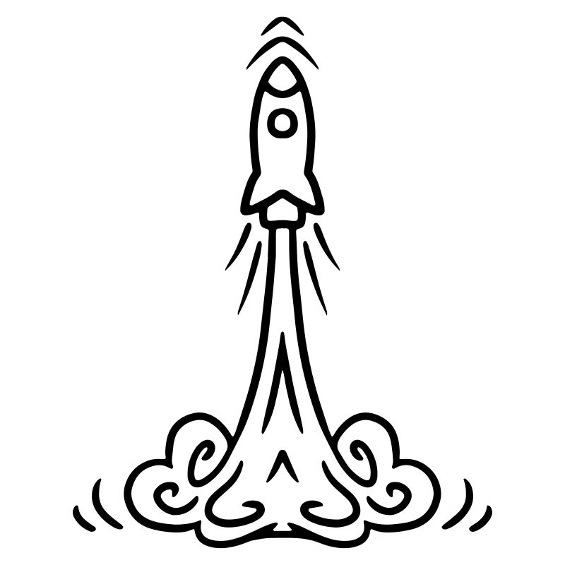 Rocket launch Raketenstart - Rakete Geschenkidee