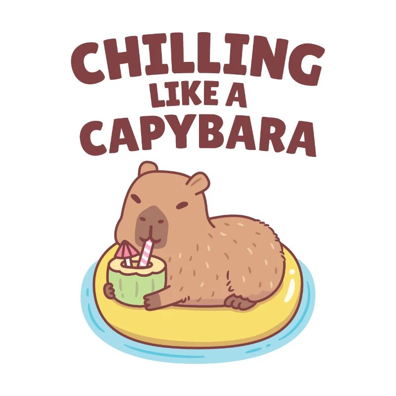 Capybara auf Pool Float Chillen wie ein Capybara