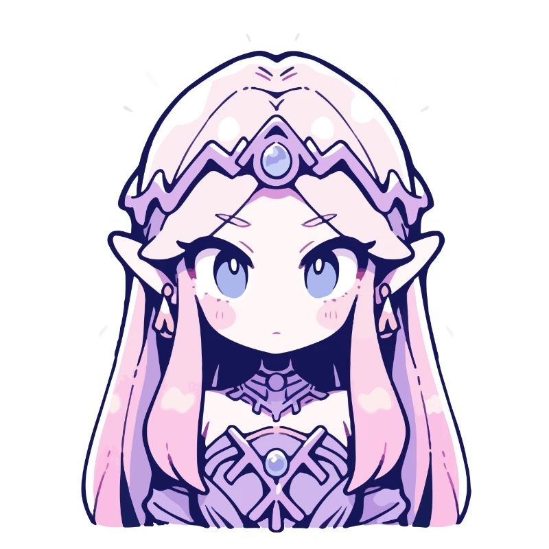 Princesse Chibi mignonne - Conception de conte de fées mignon