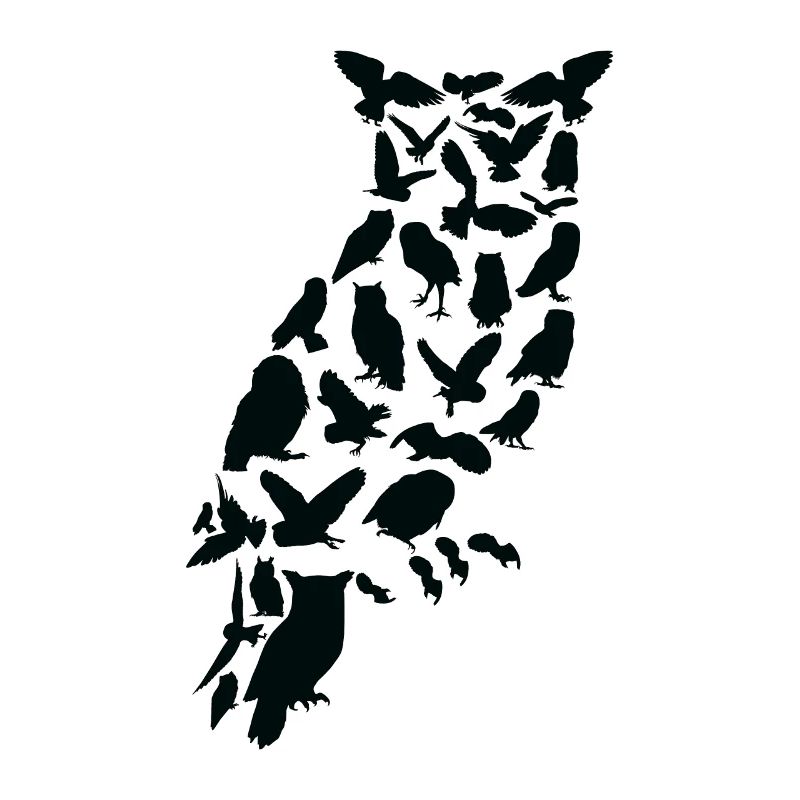 Eule Vogel Wald Wildtier Tier Eulen Scherenschnitt