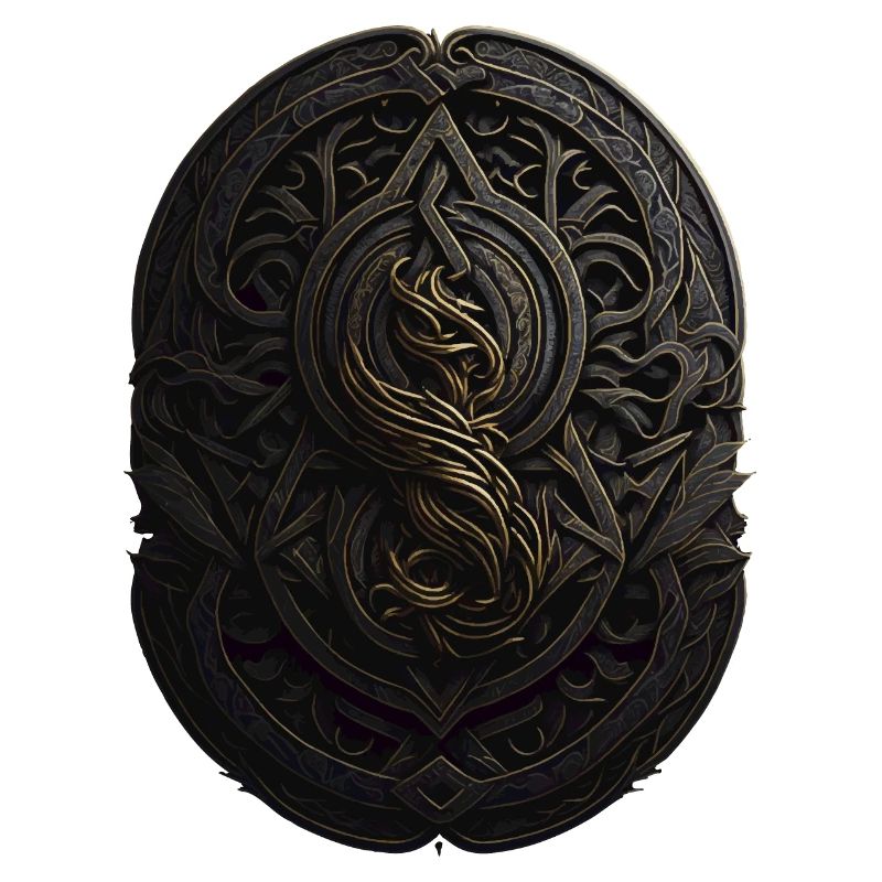 Mayan Black and Gold Monogram