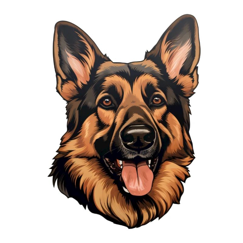 German Shepherd Head