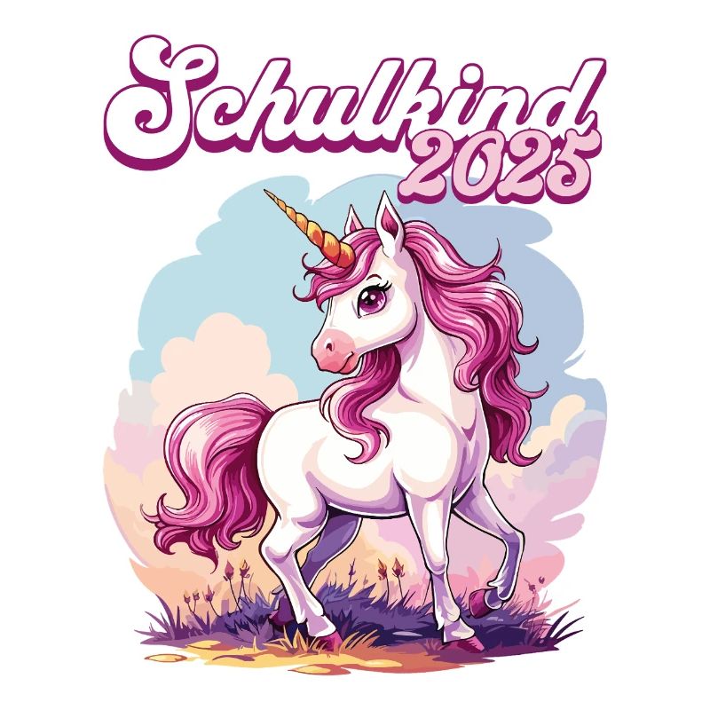 Schulkind 2025 Einhorn Einschulung Schule Schüler