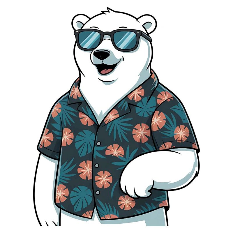 Lustiger Sommer Eisbär