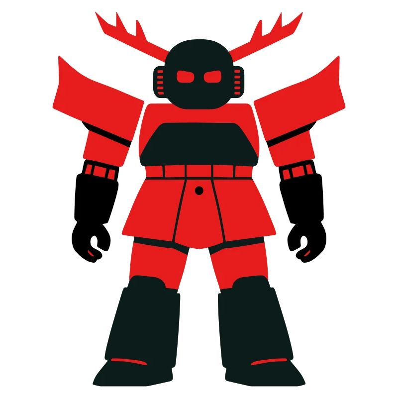 Samurai Robo mit Geweih