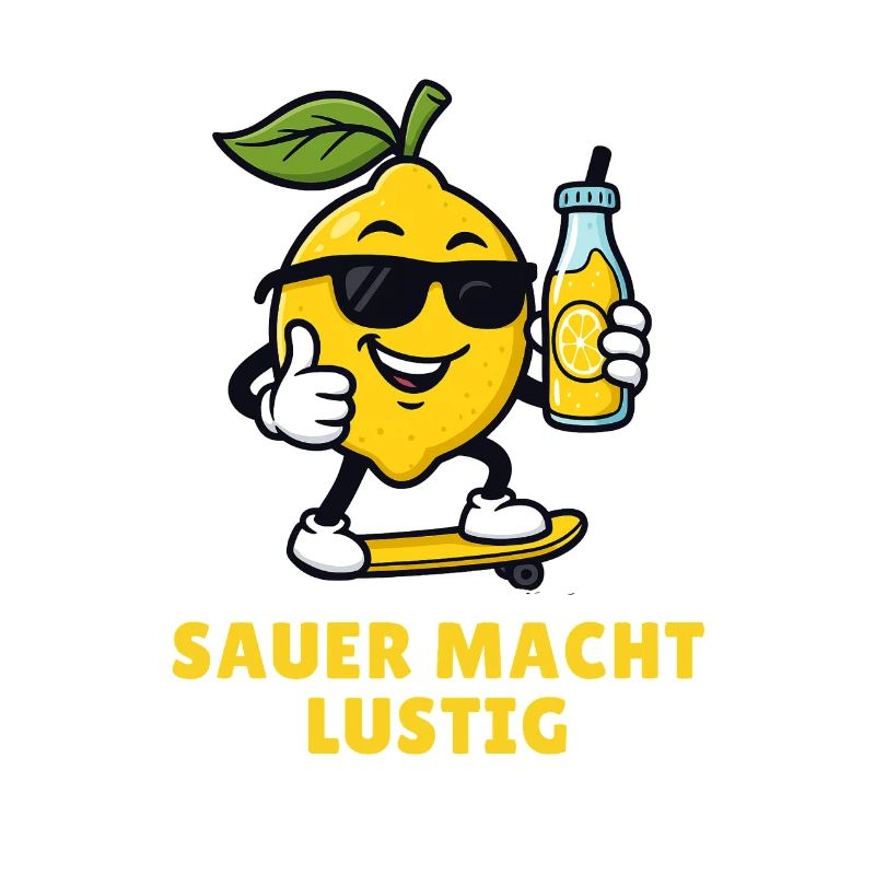 Sour Makes Funny Lemon Fruit Illustrations