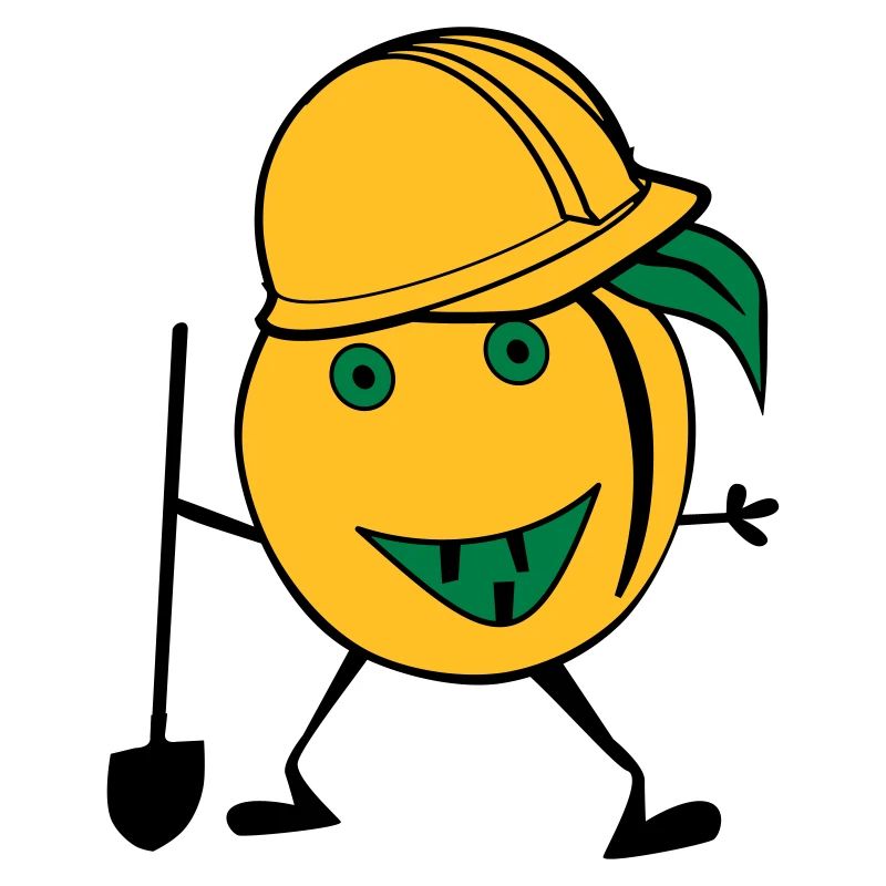 travailleur de la construction d'orange