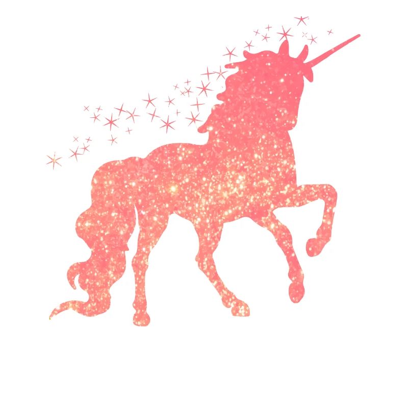 Das rote glitzer Einhorn