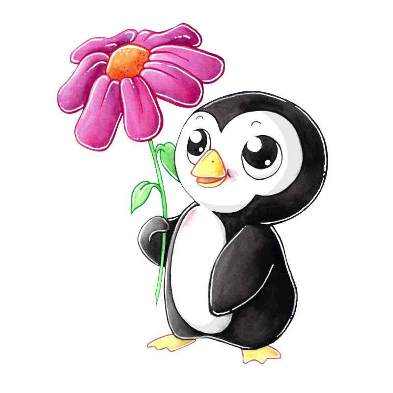 Pingouin de dessin animé mignon