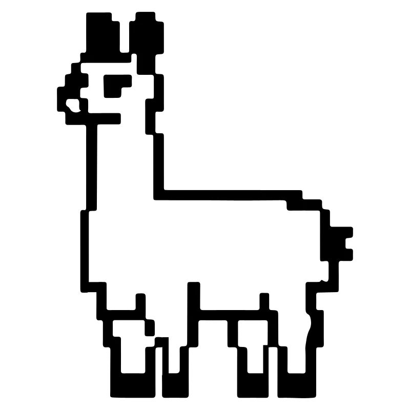 Pixel Alpaka Lama Pixel Kunst Geschenkidee