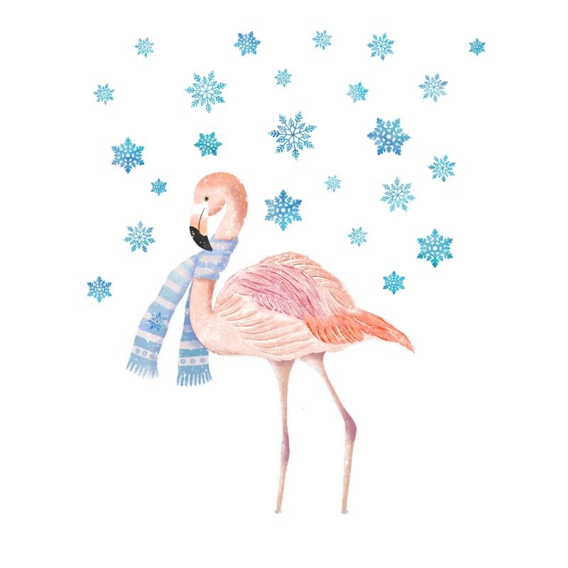 Flamingo im Schnee