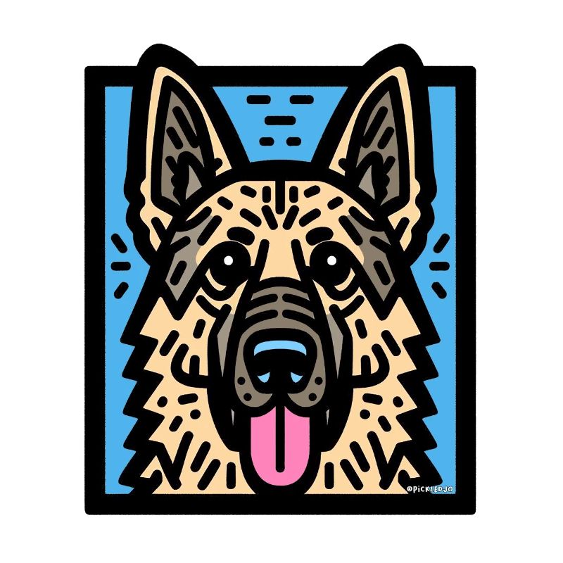 Deutscher Schäferhund Pop Art