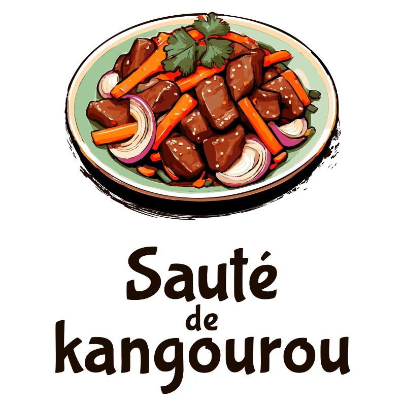Kangaroo Stir-Fry - Dark Text