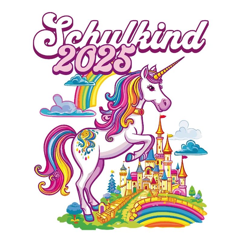 Schulkind 2025 Einhorn Einschulung Schule Schüler