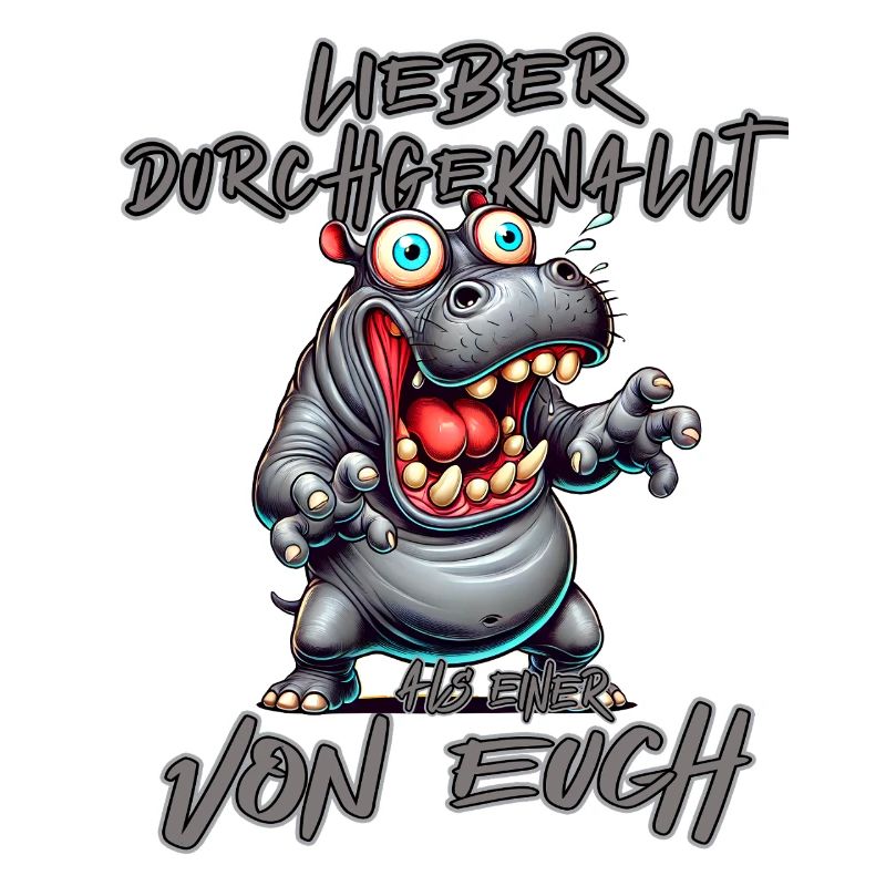 Nilpferd Lieber durchgeknallt als einer von euch