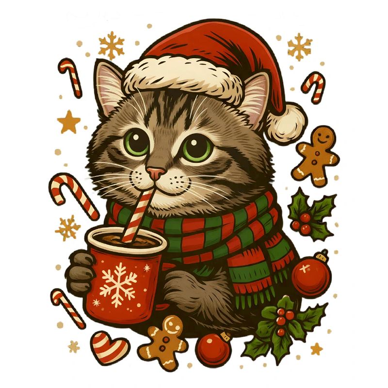 Chat à Noël