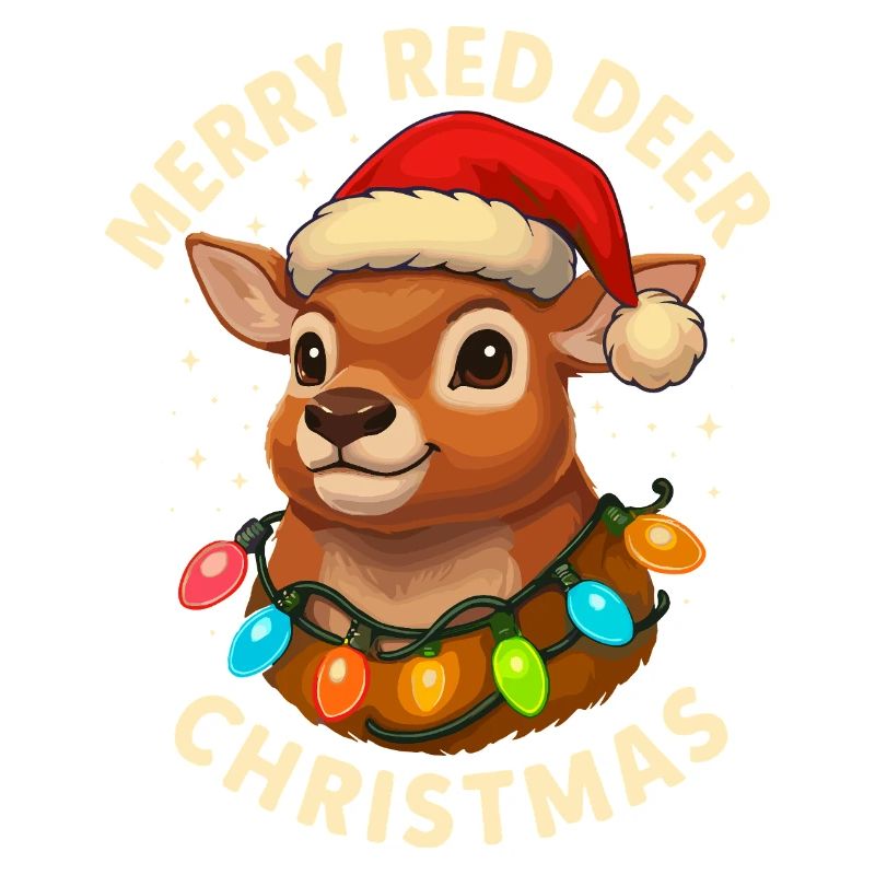 Hirsch Weihnachten Jäger Geschenk Rotwild
