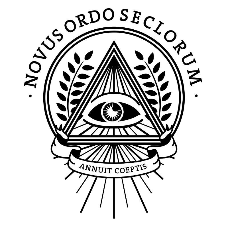 Francs-maçons de la pyramide de l’œil de conspiration des Illuminati