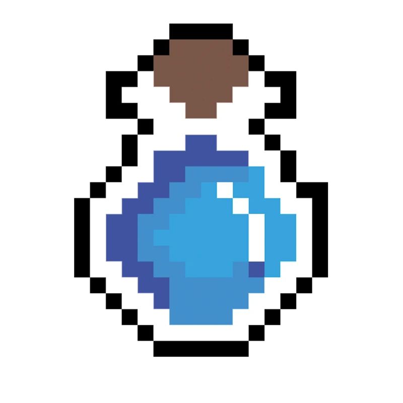 Potion bleue pixel art