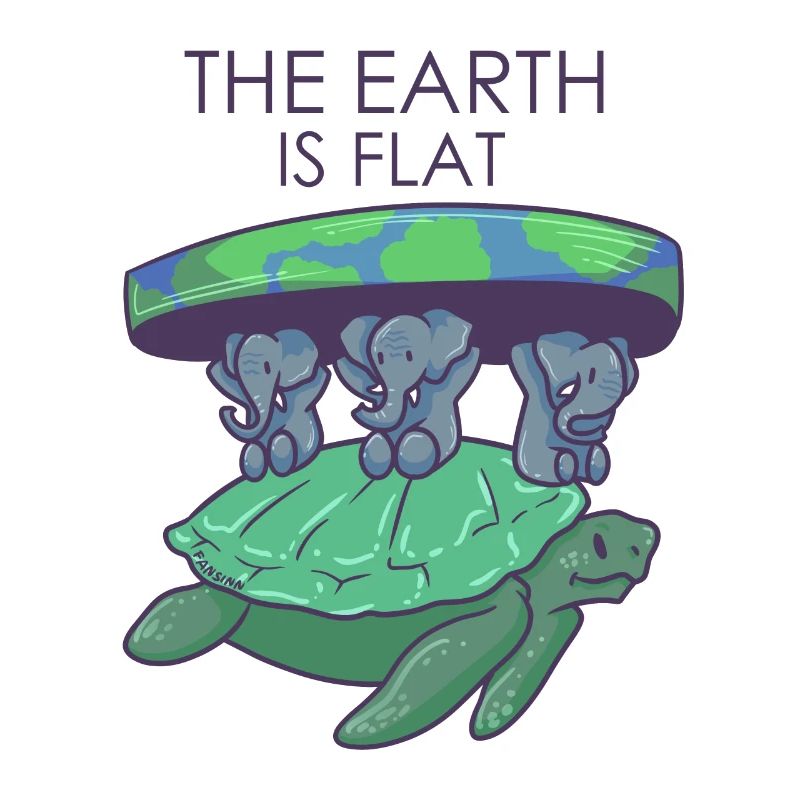 flat earth conspiracy elephant turtle