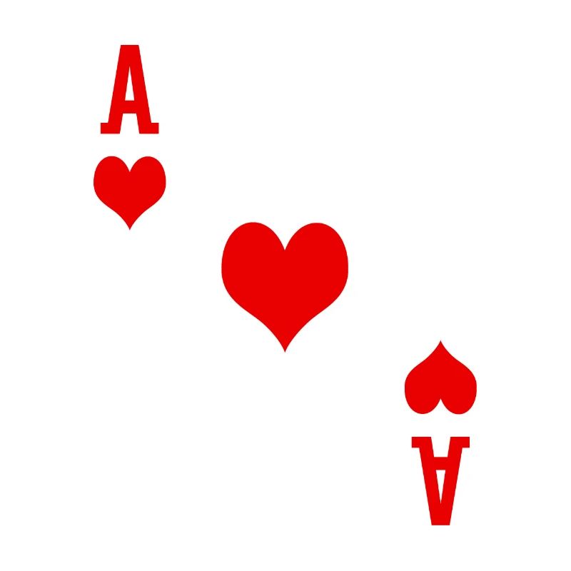 Heart Ace Playing Card Poker Gift Card Player