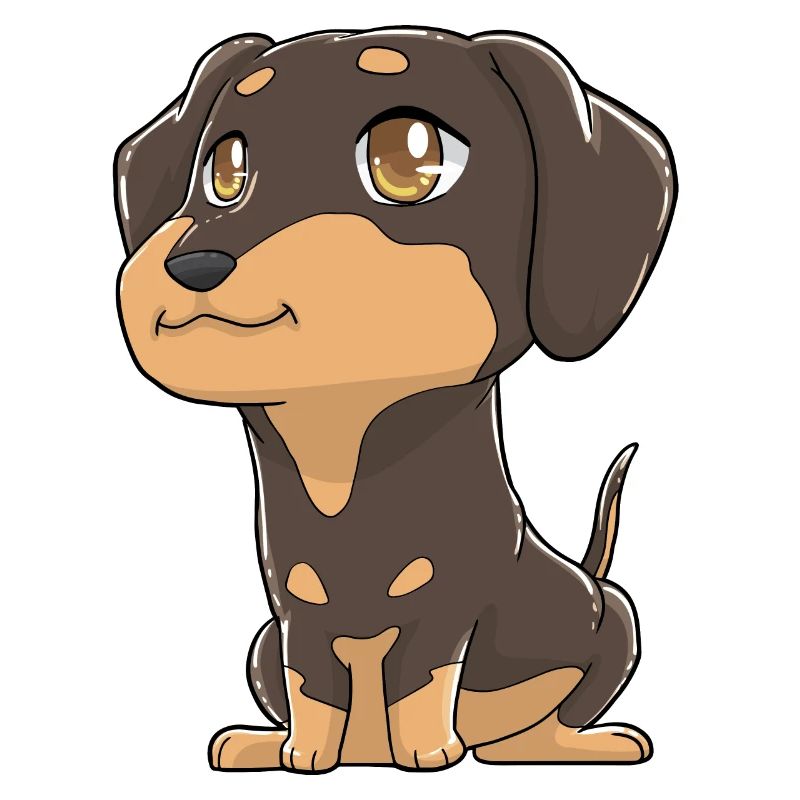 Teckel mignon Kawaii