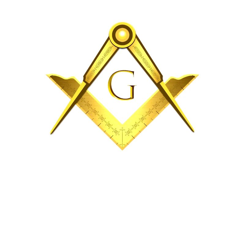 Masonic symbol angle compass gold freemasonry