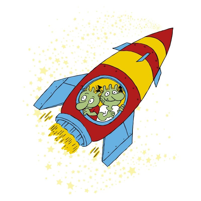 The Ogglies Fly In A Rocket