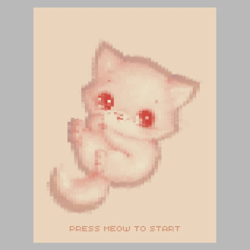 8bit Pixel chat mignon