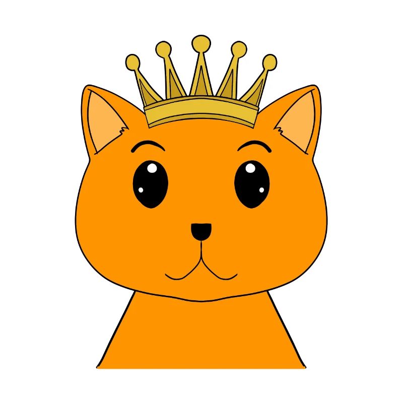 Chat avec couronne - Chat persan avec couronne