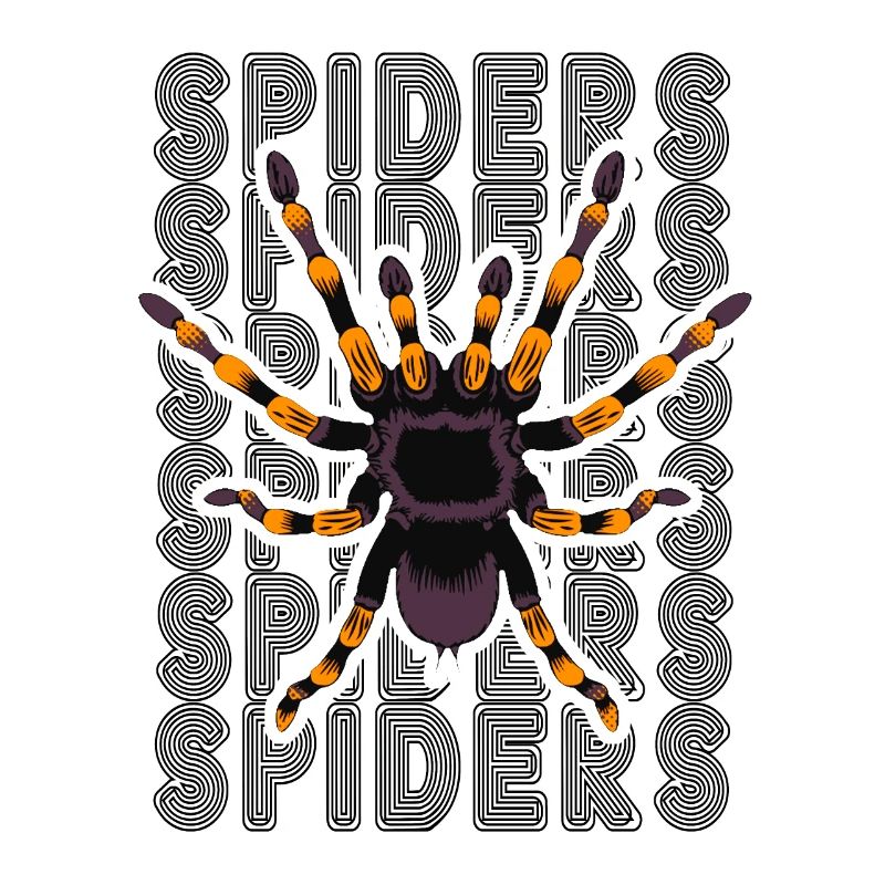 Retro Spider Owner Tarantula 80's Text