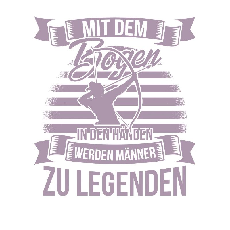 Bogenschiessen mit dem Bogen in den Händen