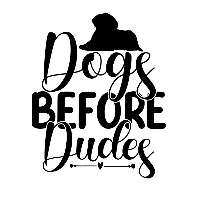 Chiens devant les gars