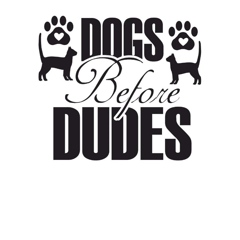 Chiens devant les gars