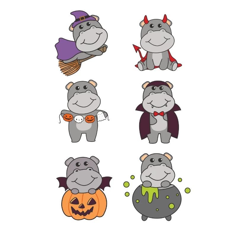 Hippo Halloween Devil Pumpkin Vampire Costume