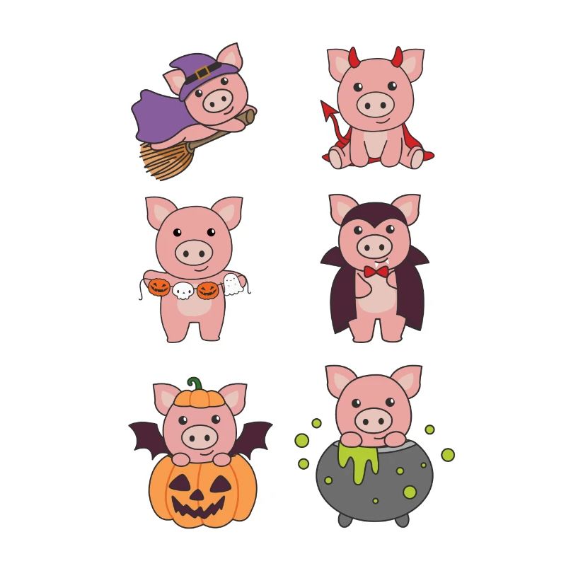 Pig Halloween Devil Pumpkin Vampire Costume