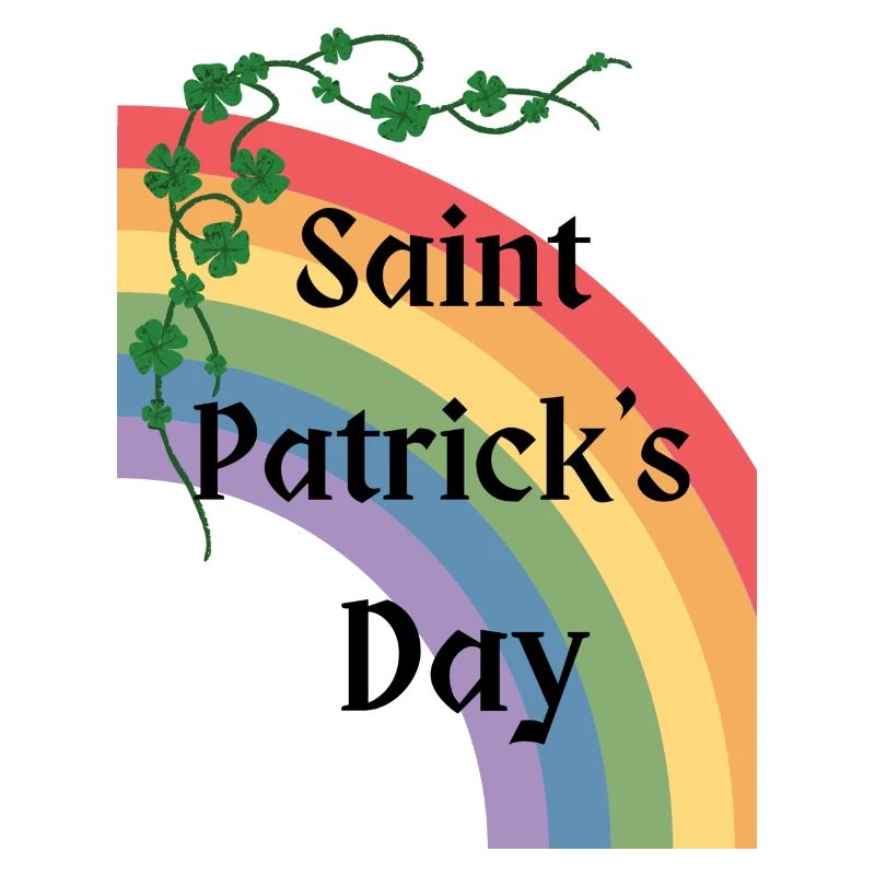Fête de la Saint-Patrick avec arc-en-ciel
