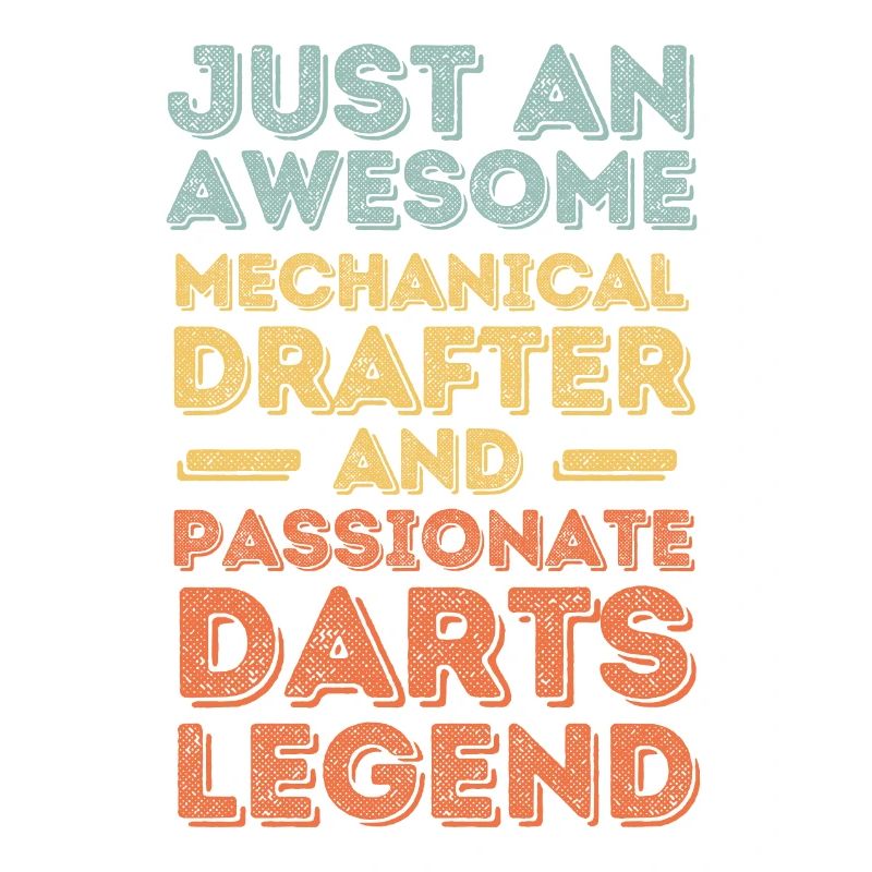 Dessinateur technique fléchettes rétro