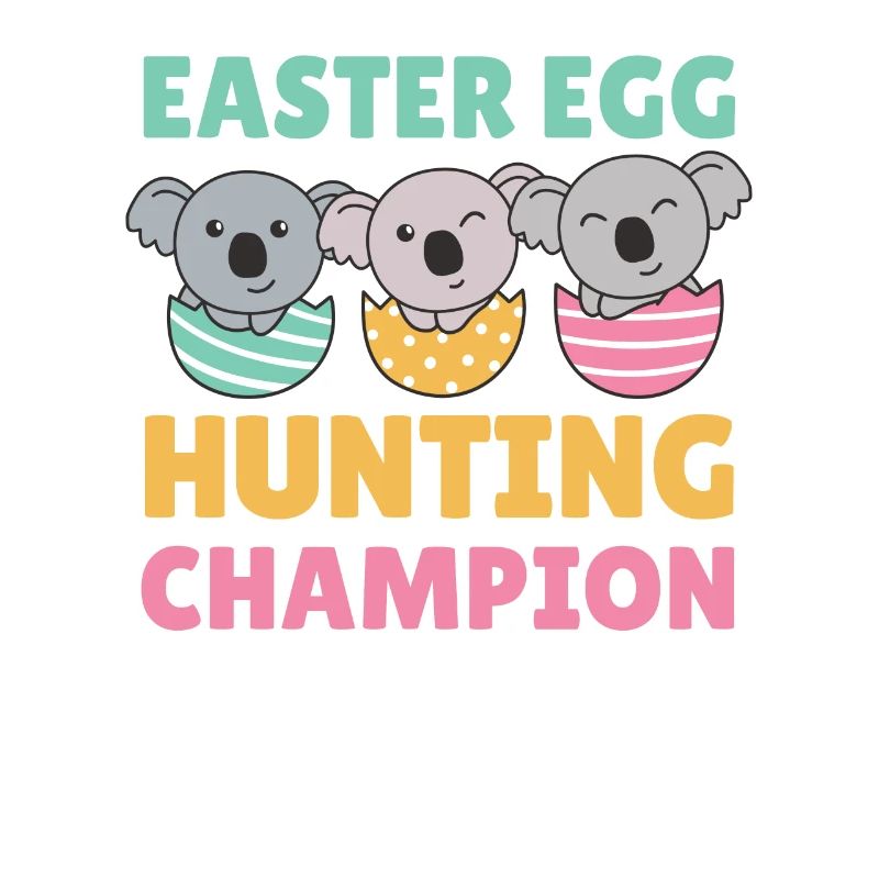 sweet koalas for Easter with Easter eggs koala