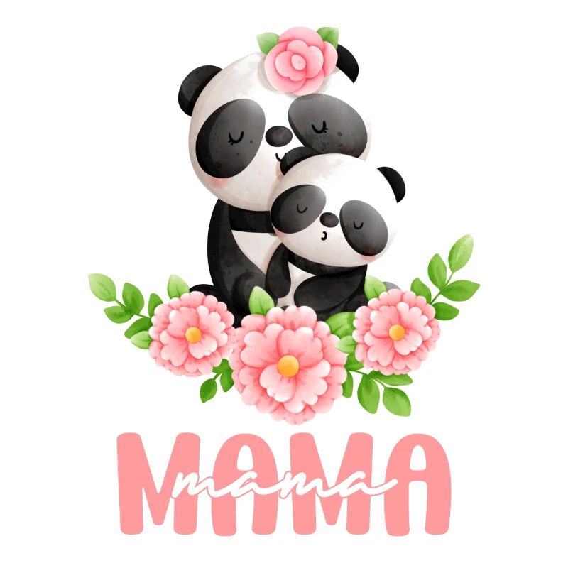 Panda Mama Mom Mutter Muttertag Geschenkidee