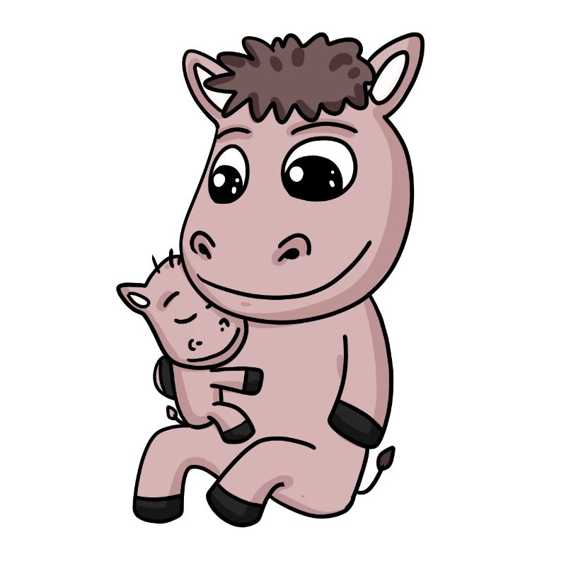 Famille Cheval - Cheval avec bébé