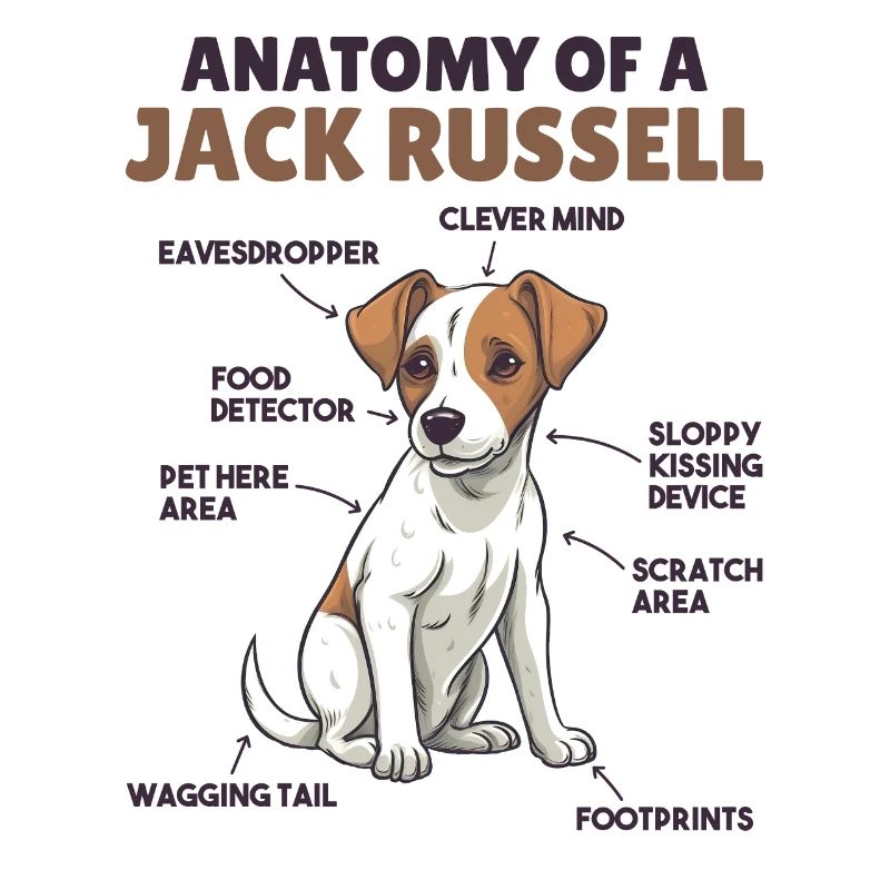 Hunde Erklärung Anatomy eines Jack Russell