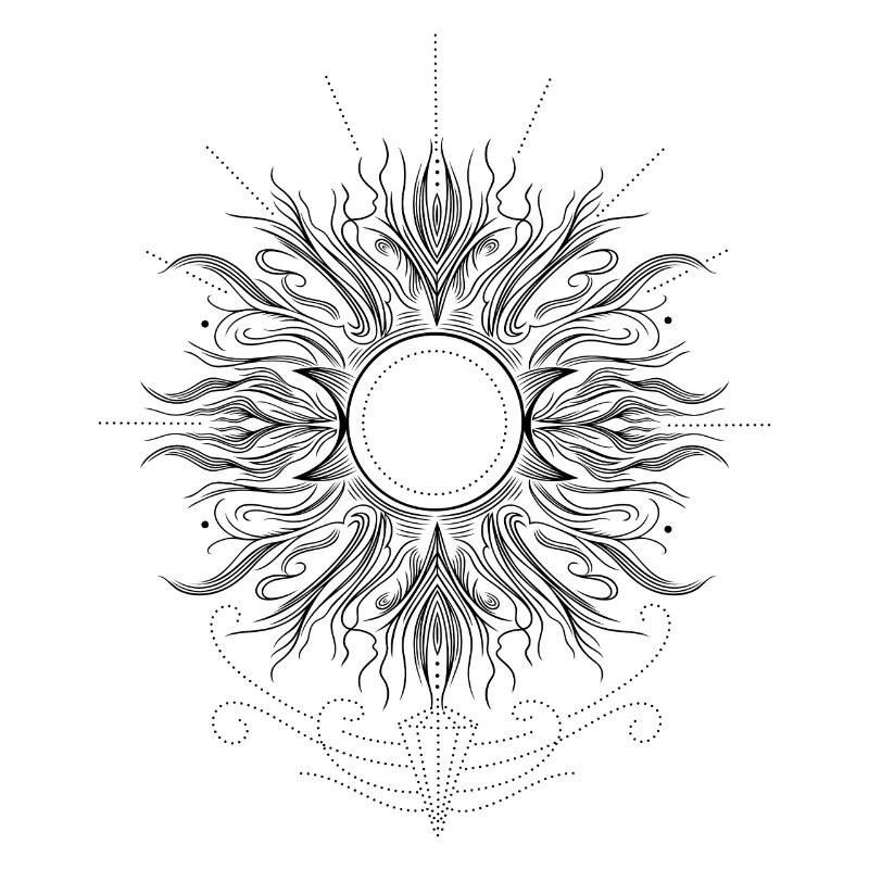 Midsummer Sun with Triple Moon