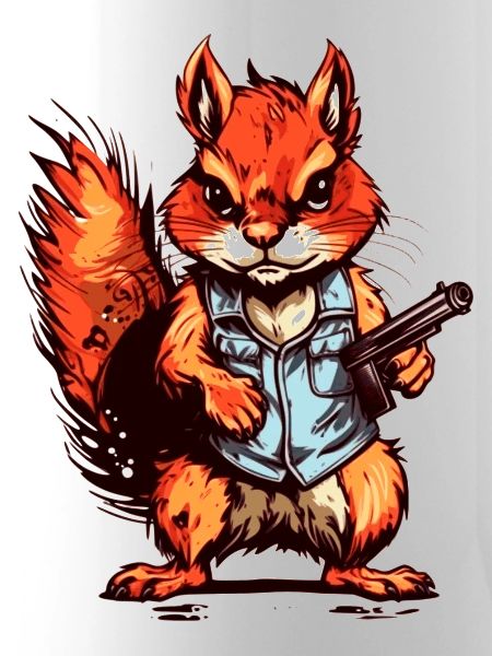 Eichhörnchen als bewaffneter Söldner