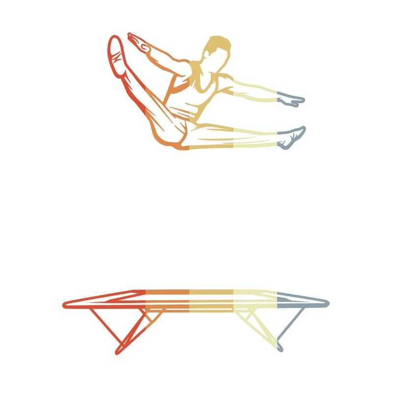 Lustiger Trampolin Junge