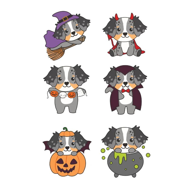 Australian Shepherd Halloween Devil Pumpkin