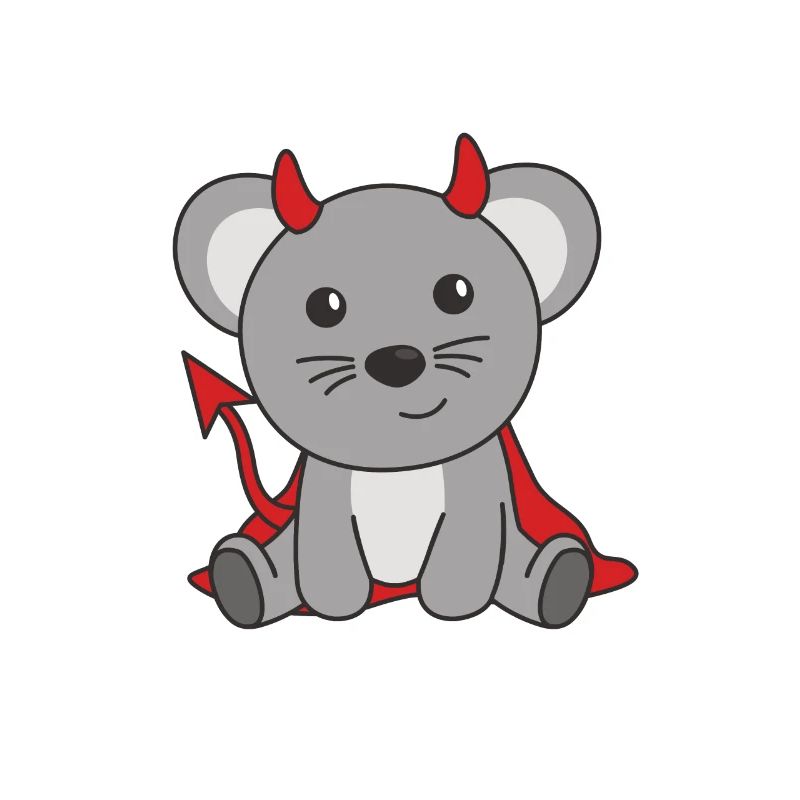 Mouse Happy Halloween Devil Costume
