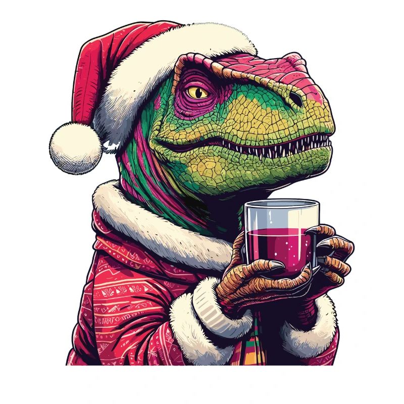 Raptor drinks mulled wine