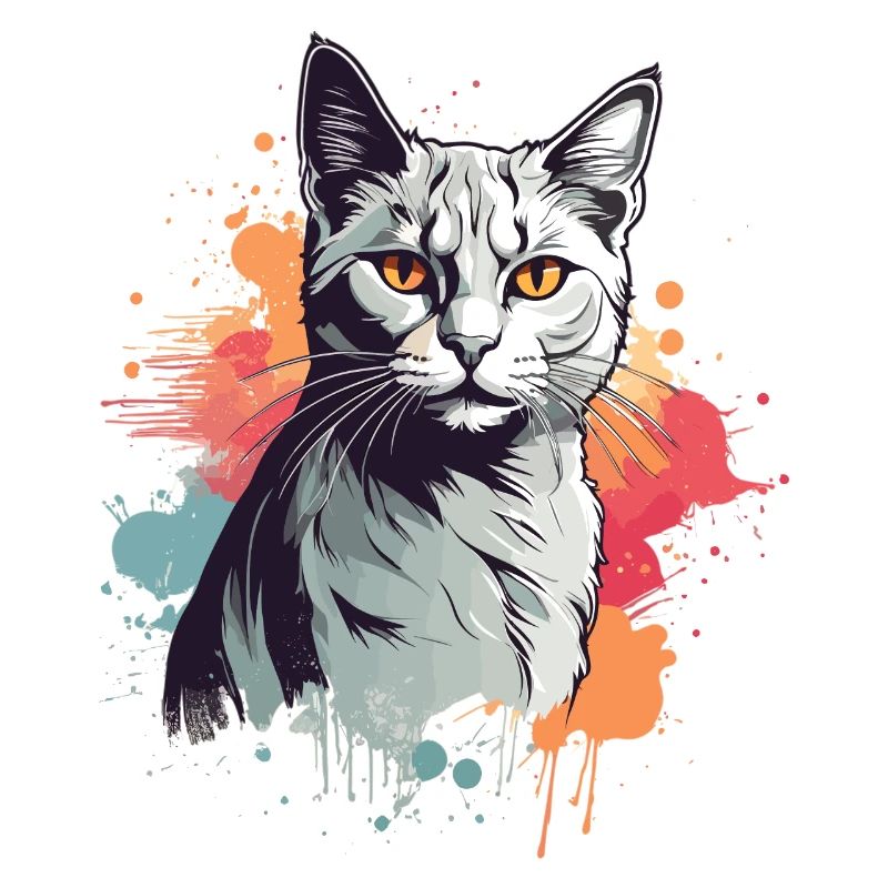 Süße graue Katze